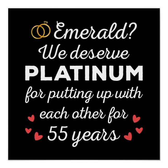 Poster 55e anniversaire du Mariage I - Emerald Funny Coup (Devant)