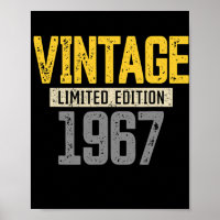 55e anniversaire s Hommes Femmes Vintage 1967 55e