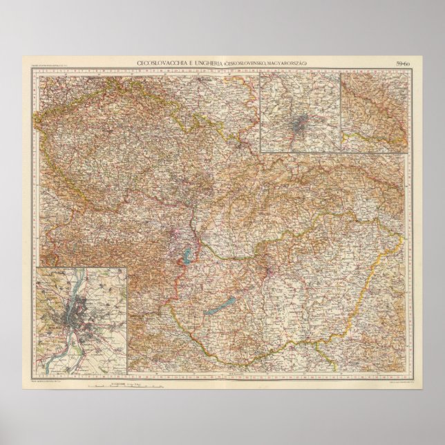 Poster 5960 Tchécoslovaquie, Hongrie (Devant)