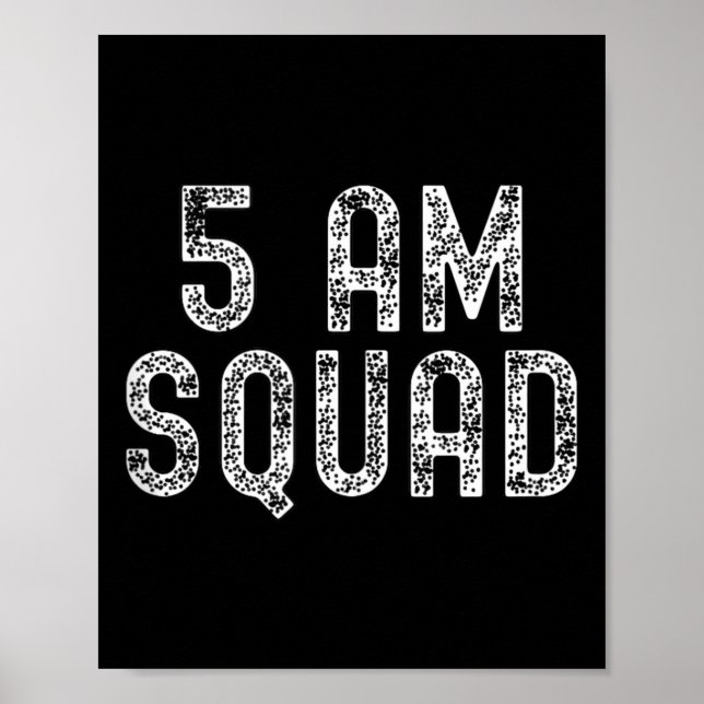 Poster 5 Am Squad _ Funny Gym Workout Quote Apparel Tank  (Devant)