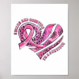 Poster 5 ans et compter Je suis un survivant Cancer du se