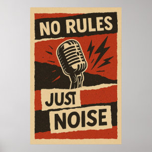 Poster 5, No Rules, Just Noise, Vintage