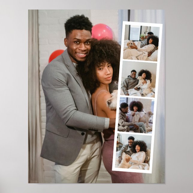 Poster 5 Photomaton Moderne Personnalisé (Devant)