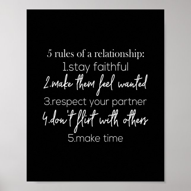 Poster 5 règles de relation (Devant)
