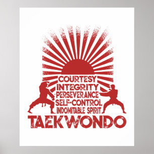 Poster 5 Tenets Of Taekwondo