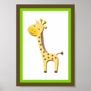 Poster 5X7 Giraffe Jungle Animal Wall Art