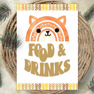 Poster 5x7 Nourriture & Boissons Boho Woodland Renard Ann