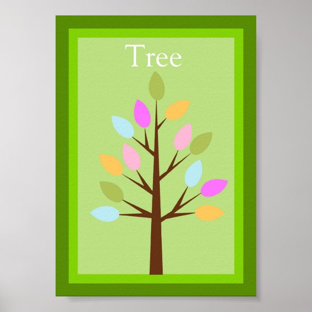 Poster 5X7 Tree Forest Friends Wall Art (Devant)
