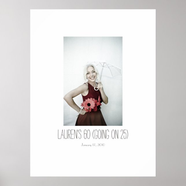Poster 60 à partir de 25 anniversaire cadeau Se connecter (Devant)