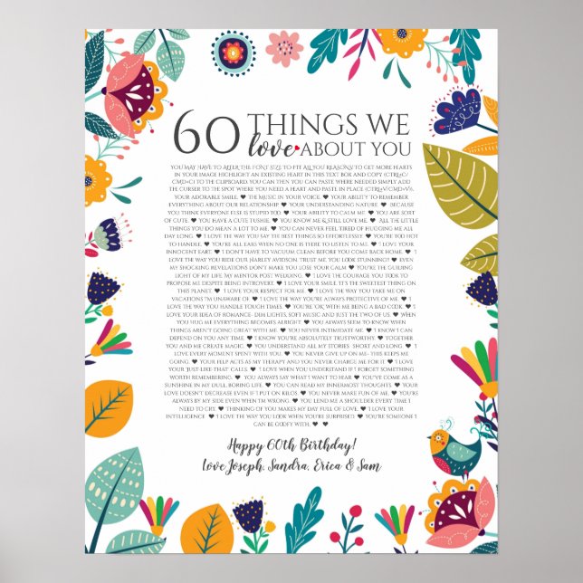 Poster 60 choses que nous aimons chez vous scandi folk mo (Devant)