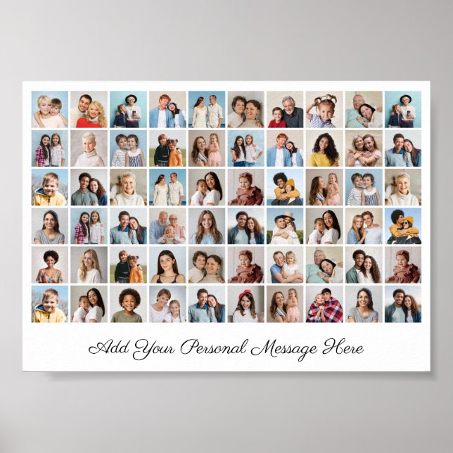 Poster 60 Photo Collage Ajouter Votre Propre Voeux (Devant)