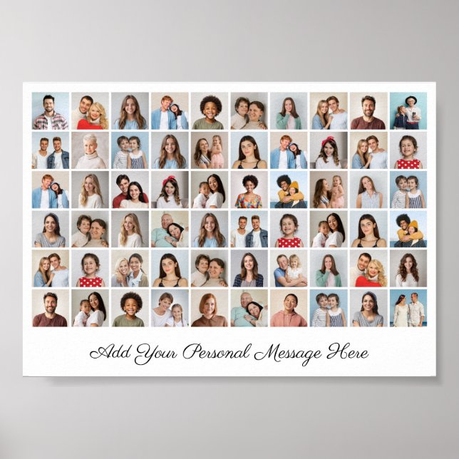 Poster 60 Photo Collage Ajouter Votre Propre Voeux (Devant)