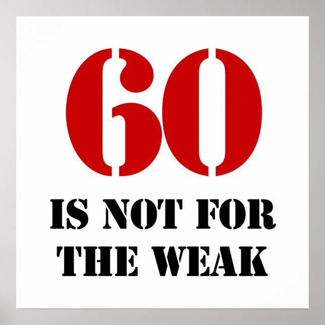 Poster 60e anniversaire Gag cadeau (Devant)