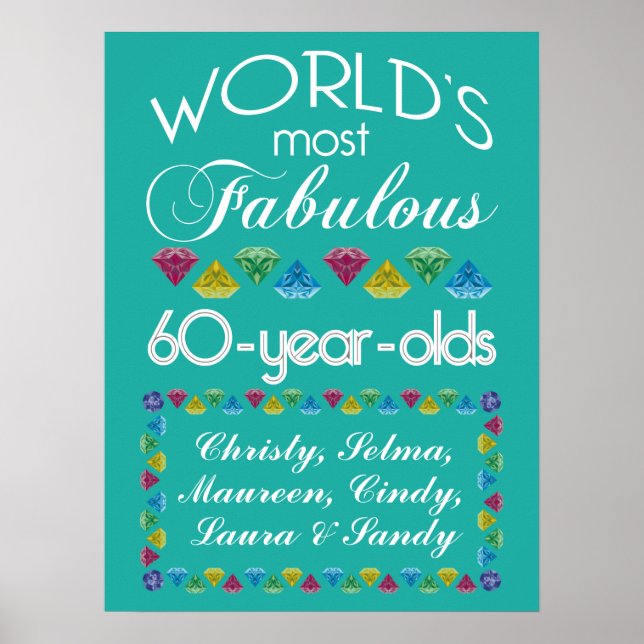 Poster 60e anniversaire le plus fabuleux groupe d'amis Ge (Devant)