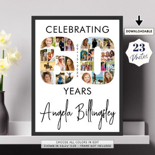 Poster 60e anniversaire Numéro 60 23 Photo Collage