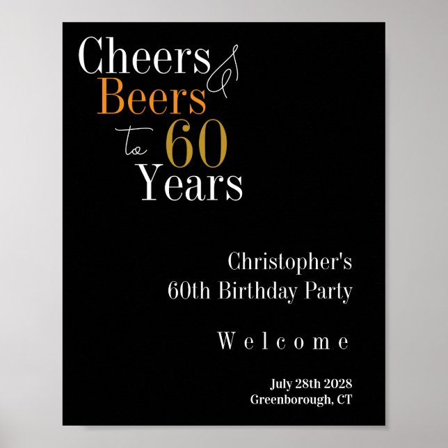 Poster 60e anniversaire Soeurs et bières Bienvenue (Devant)