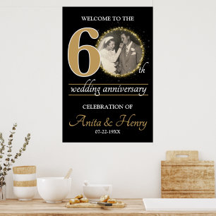 Poster 60e anniversaire Symbole de bienvenue ou tout autr