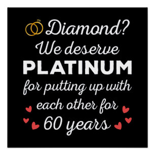 Poster 60ème anniversaire du Mariage I - Diamond Funny Co