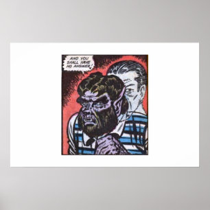 Poster 60s Bande dessinée d'horreur d'âge d'or   bande de