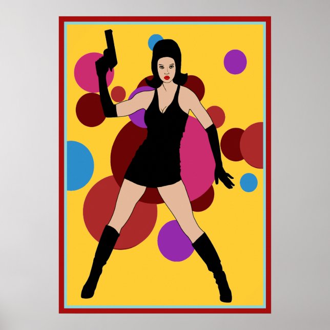 Poster 60s Spy Girl (Devant)