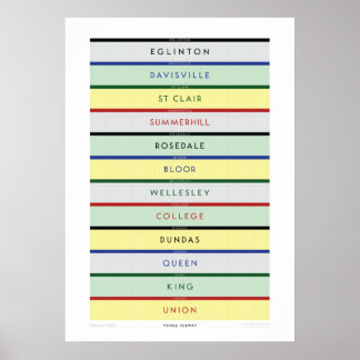 Poster #60YearsYonge Typographie et couleur