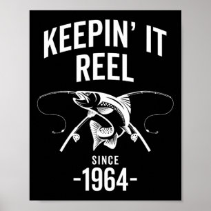Poster 61e Anniversaire Garder Il Reel depuis 1964 Pêcher