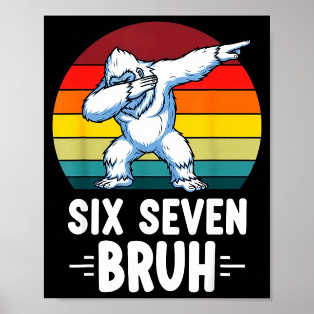 Poster 67 Animals Funny 67 Brainrot Youth Kids Yeti 67  (Devant)