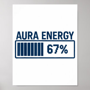 Poster 67 Aura à six sept mème drôle d'argot Gen Alpha