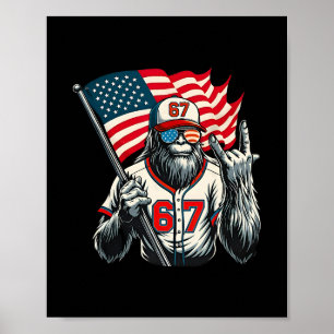 Poster 67 Bigfoot Mème Funny Six Sept Gen Alpha Slang