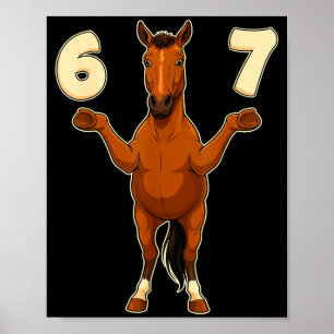Poster 67 Cheval Drôle Gen Alpha Argot Enfants Adolescent
