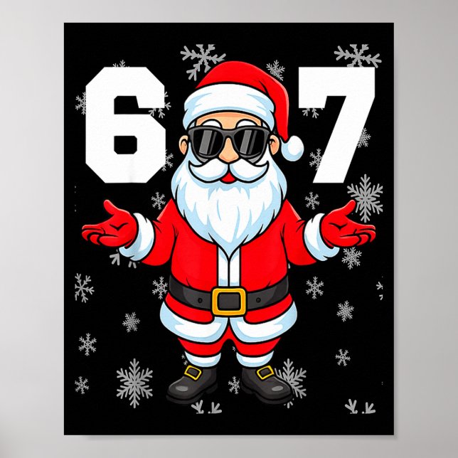 Poster 67 Christmas 6 7 Meme Pajamas 67 Bruh Slang  (Devant)