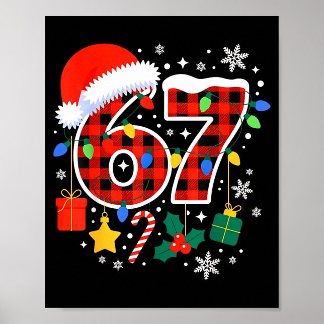 Poster 67 Christmas Red Plaid 6 7 Six Seven Boys  (Devant)