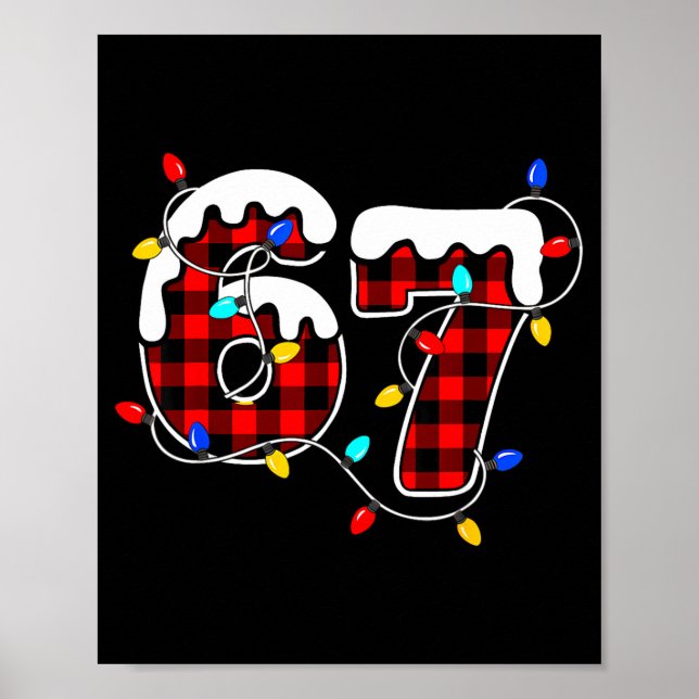 Poster 67 Christmas Red Plaid 6 7 Six Seven Boys Christma (Devant)