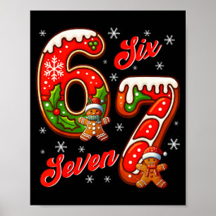 Poster 67 Citation de mème de Noël 6 7 Costume de mème Xm