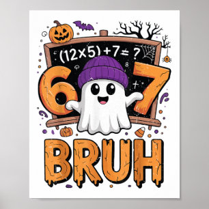Poster 67 Costume d'Halloween de professeur de mathématiq