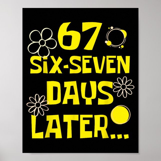 Poster 67 Days Later Six Seven 100 Days Of School Student (Devant)