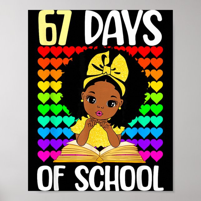 Poster 67 Days Of School 67th Day Smarter Six Seven Melan (Devant)