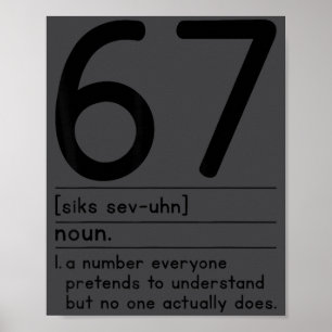 Poster 67 Définition La Signification De 67 Mème Drôle Si