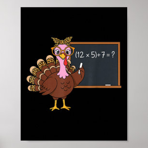 Poster 67 Dinde de Thanksgiving pour enseignant Six Sept