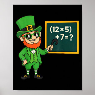 Poster 67 drôle St Patricks Day professeur de mathématiqu