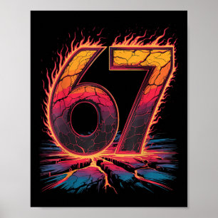 Poster 67 Flamme Numéro Six Sept Mème 67 Enfant
