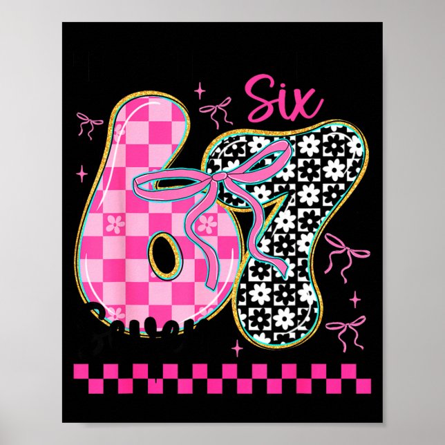 Poster 67 Funny Meme Filled With Hearts Six Seven Valenti (Devant)