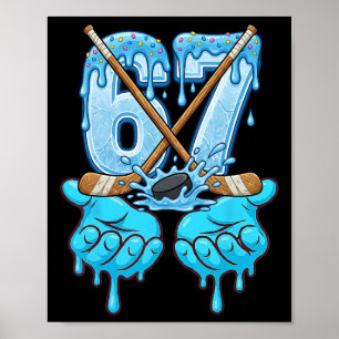 Poster 67 Glace Goutte à Goutte Hockey Slang Gen Alpha Si