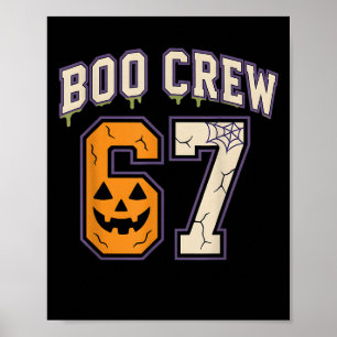 Poster 67 Halloween Boo Crew Sports Jersey Brainrot mème