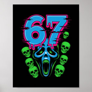 Poster 67 Halloween Scp Horreur Visage Épouvantable Chemi