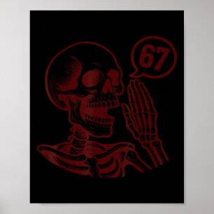 Poster 67 Halloween squelette Six Sept Mème Pourriture cé