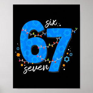 Poster 67 Hanukka Fête juive Menorah Six Sept Mème 