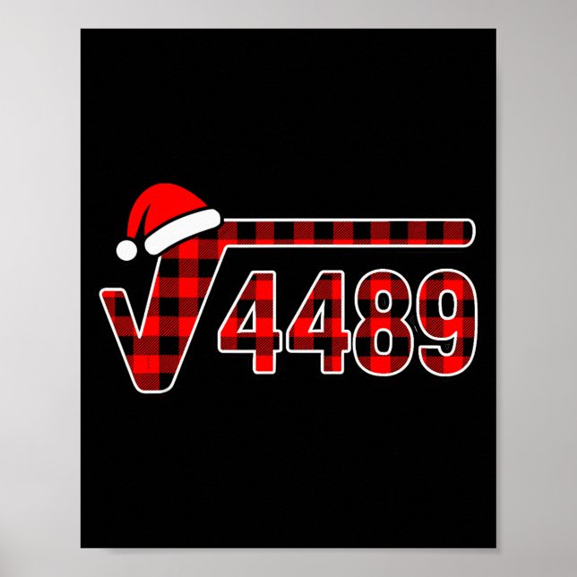 Poster 67 Meme Christmas Square Root 4489 Six Seven Math  (Devant)