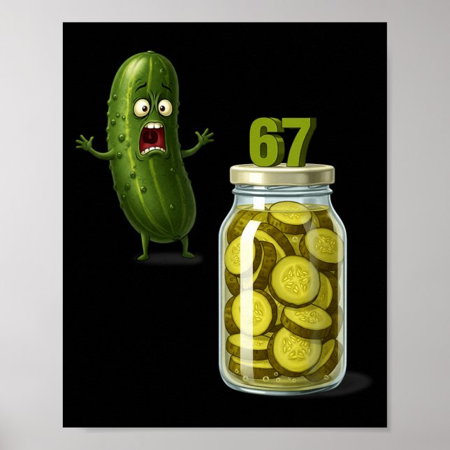 Poster 67 Meme Ckle Surprise A Jar Of Sliced Ckles Cuber  (Devant)