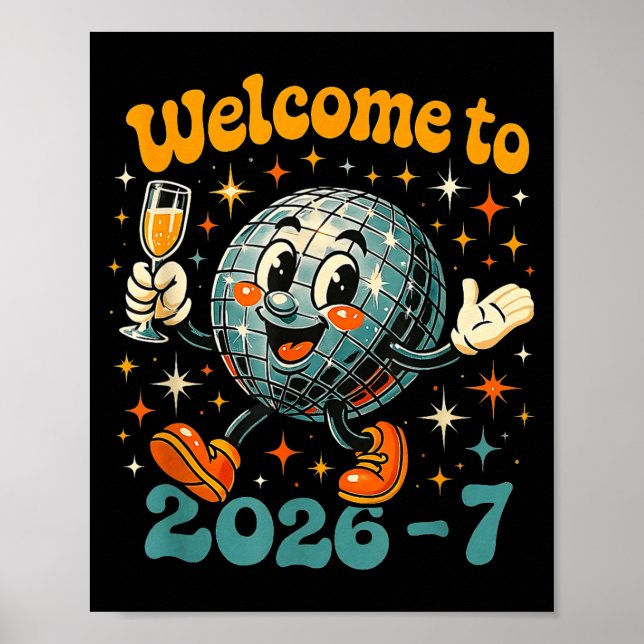 Poster 67 Meme compte à rebours Bonne année drôle numéro  (Devant)